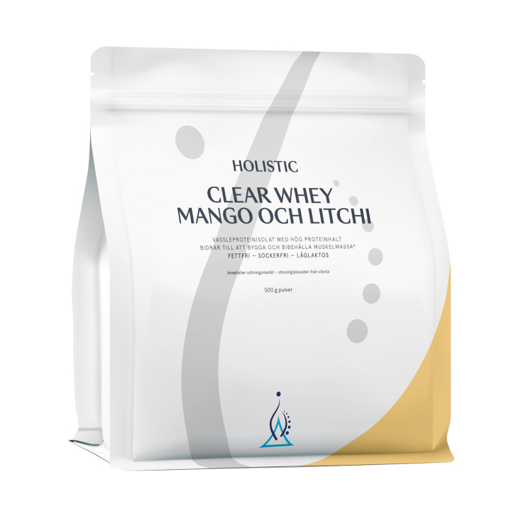 Holistic Clear Whey myseproteinisolat mango og litchi 500 g i gruppen Helse / Kosttilskudd hos Rawfoodshop Scandinavia AB (10700)