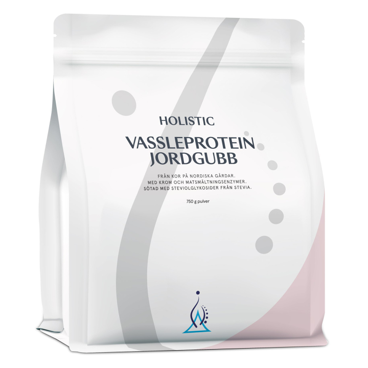 Holistic Vassleprotein Jordbær 750g i gruppen Råvarer & Drikke / Helsekost / Proteinpulver hos Rawfoodshop Scandinavia AB (10705)