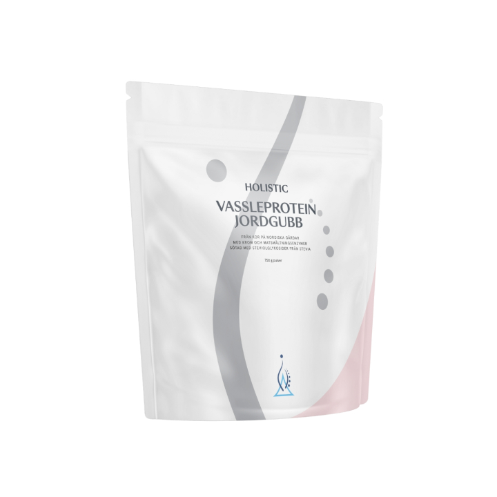 Holistic Vassleprotein Jordbær 750g i gruppen Råvarer & Drikke / Helsekost / Proteinpulver hos Rawfoodshop Scandinavia AB (10705)