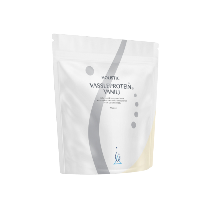 Holistic Valleprotein Vanilje 750g i gruppen Råvarer & Drikke / Helsekost / Proteinpulver hos Rawfoodshop Scandinavia AB (10710)