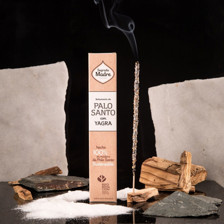 Palo Santo & Yagra Røkelsespinner 8 stk i gruppen Hjem & Sjel / Ritual & Seremoni / Røkelse, Llys og Dufter hos Rawfoodshop Scandinavia AB (11-01)