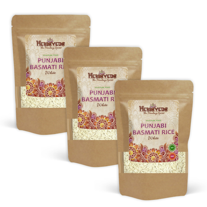 Basmatiris Punjabi hvit ØKO 500g x 3 pakker i gruppen Råvarer & Drikke / Spiskammer / Ris og bygg hos Rawfoodshop Scandinavia AB (116020-SET3)