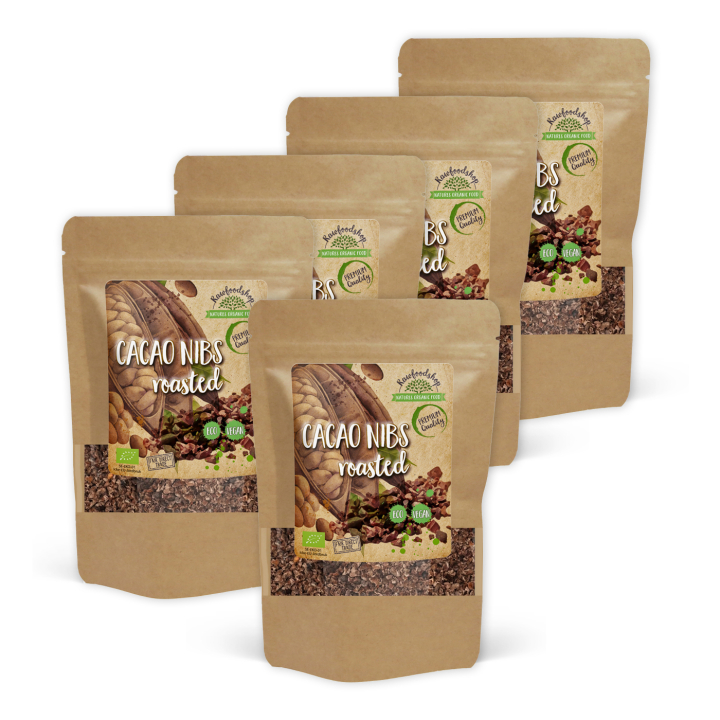 Kakaonibs Ristet ØKO 500g x 5 pakker i gruppen Råvarer & Drikke / Baking / Kakaoprodukter hos Rawfoodshop Scandinavia AB (13255-SET5)