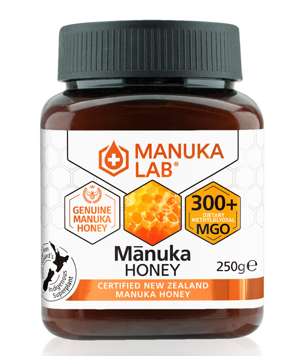 Manuka Lab Manukahonning 300+ MGO 250g i gruppen Råvarer & Drikke / Baking og matlaging / Søtning / Honning hos Rawfoodshop Scandinavia AB (1489)