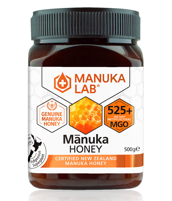 Manuka Lab Manukahonning 525+ MGO 500g i gruppen Råvarer & Drikke / Baking og matlaging / Søtning / Honning hos Rawfoodshop Scandinavia AB (1491)