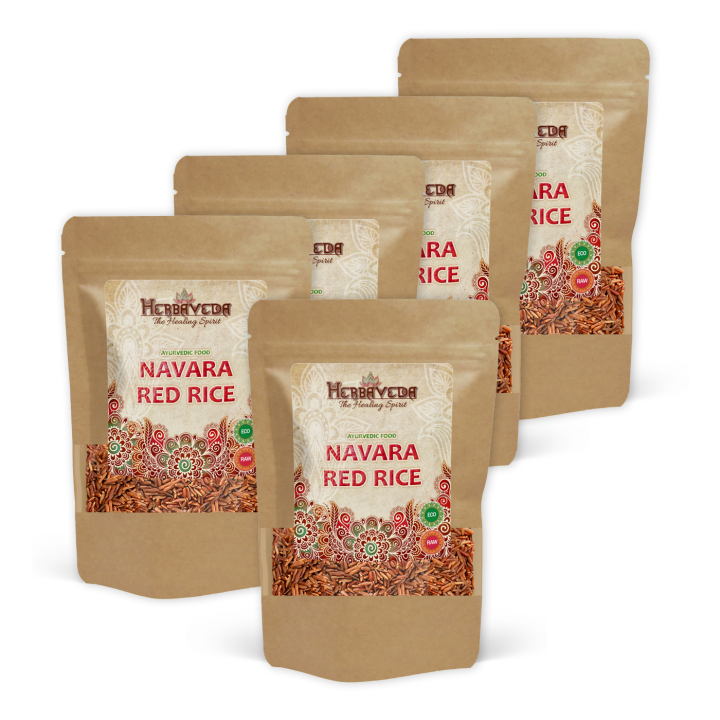 Ris Rødt Ayurveda Navara ØKO 500g x 5 pakker i gruppen Råvarer & Drikke / Spiskammer / Ris og bygg hos Rawfoodshop Scandinavia AB (151502-SET5)