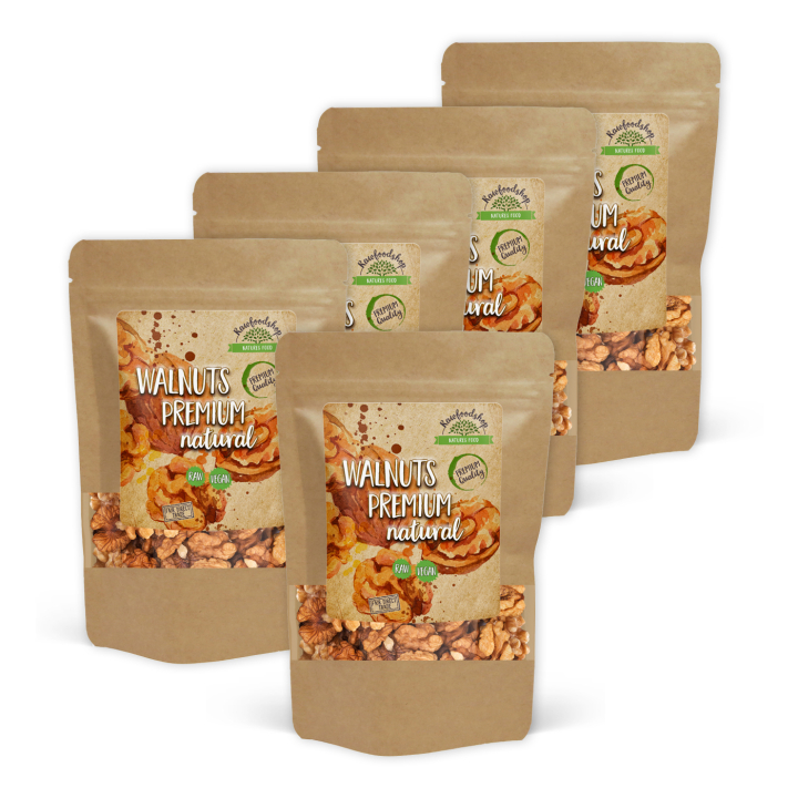 Valnøtter Premium RAW 500g x 5 pakker i gruppen Råvarer & Drikke / Nøtter / Valnøtter hos Rawfoodshop Scandinavia AB (17237500-SET5)
