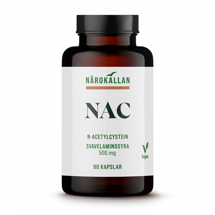 NAC 500 mg 90 kaps i gruppen Helse / Kosttilskudd hos Rawfoodshop Scandinavia AB (1824)
