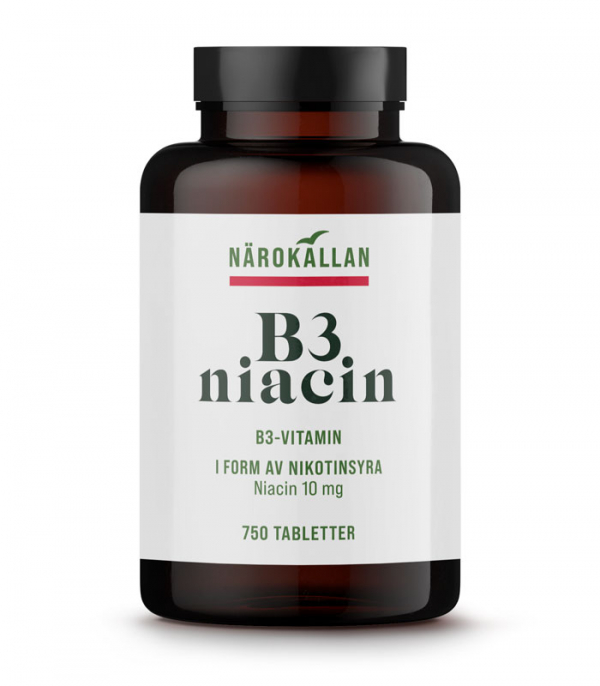 B3 Niacin 10mg 750 tbl i gruppen Helse / Kosttilskudd / Vitaminer hos Rawfoodshop Scandinavia AB (1860)