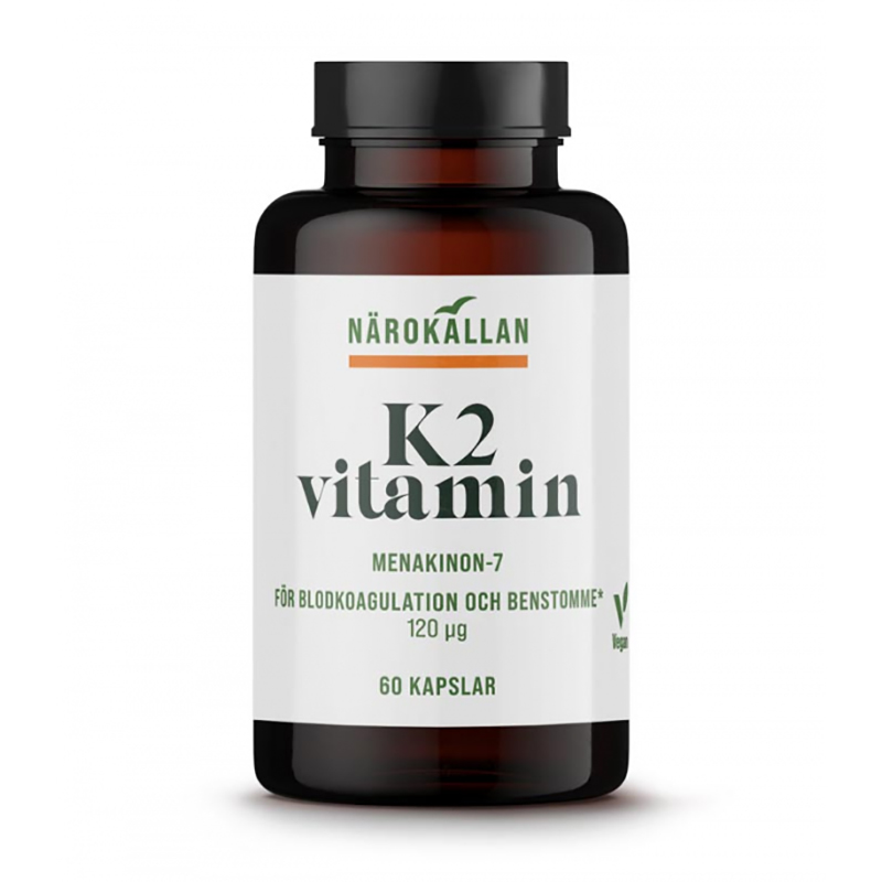 Vitamin K2 60 kaps. i gruppen Helse / Kosttilskudd / Vitaminer / Enkle vitaminer hos Rawfoodshop Scandinavia AB (1878)