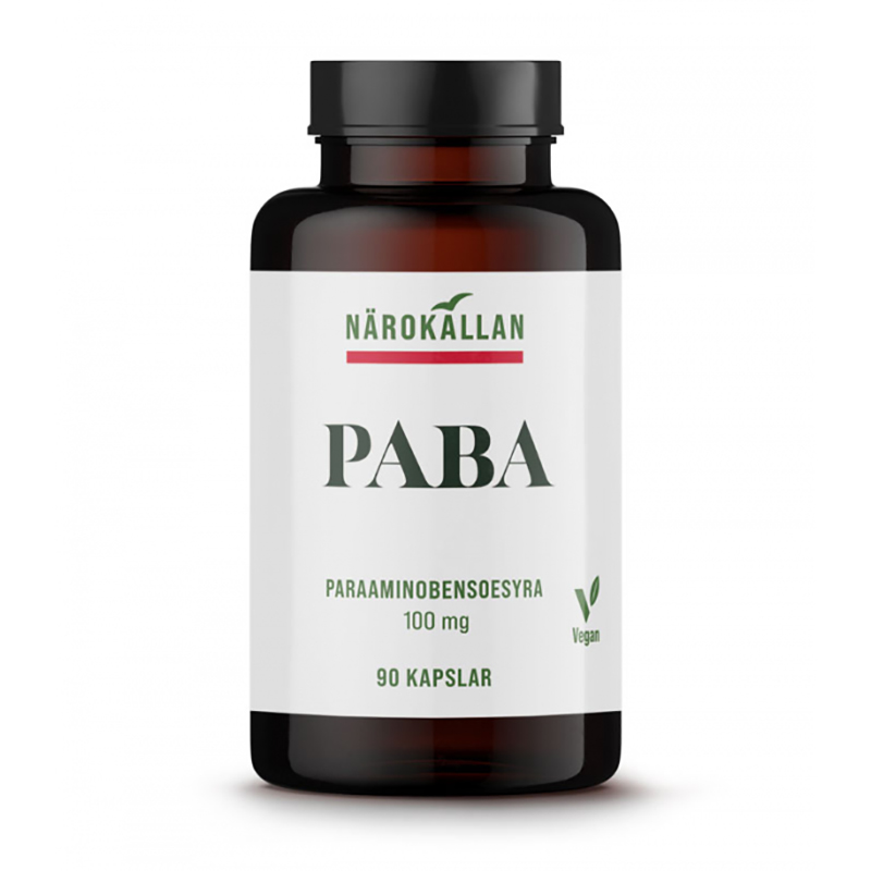 PABA 100 mg 90 kapsler i gruppen Helse / Kosttilskudd hos Rawfoodshop Scandinavia AB (1882)