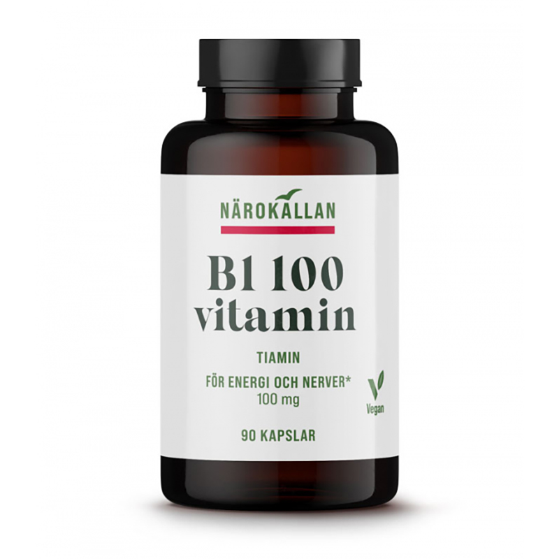 B1 100 mg i gruppen Helse / Kosttilskudd / Vitaminer / Enkle vitaminer hos Rawfoodshop Scandinavia AB (1895)