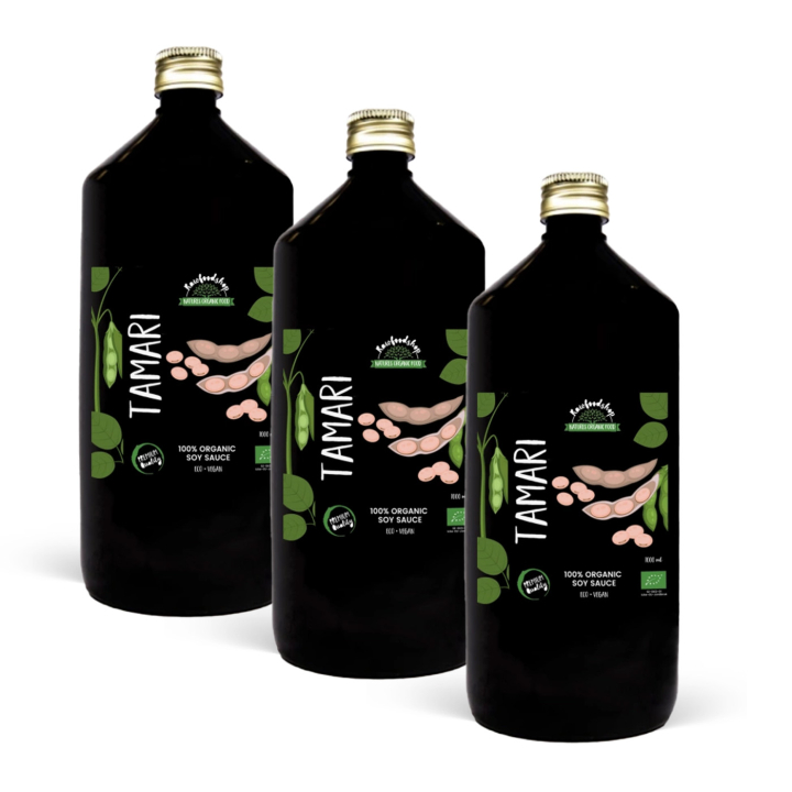 Tamari ØKO 1000ml x 3 flasker i gruppen Råvarer & Drikke / Spiskammer / Smaksetting / Soya og sauser hos Rawfoodshop Scandinavia AB (190901000-SET3)