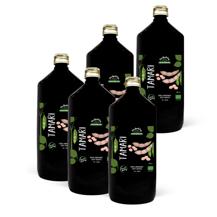 Tamari ØKO 1000ml x 5 flasker i gruppen Råvarer & Drikke / Spiskammer / Smaksetting / Soya og sauser hos Rawfoodshop Scandinavia AB (190901000-SET5)