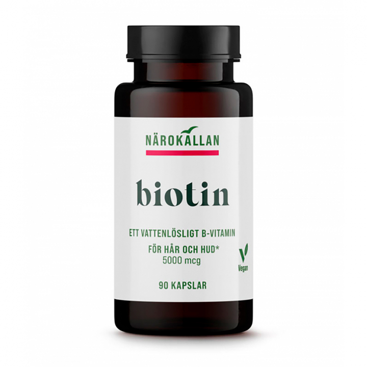 Biotin 5000mcg 90 kapsler i gruppen Helse / Kosttilskudd / Vitaminer / Enkle vitaminer hos Rawfoodshop Scandinavia AB (1979)