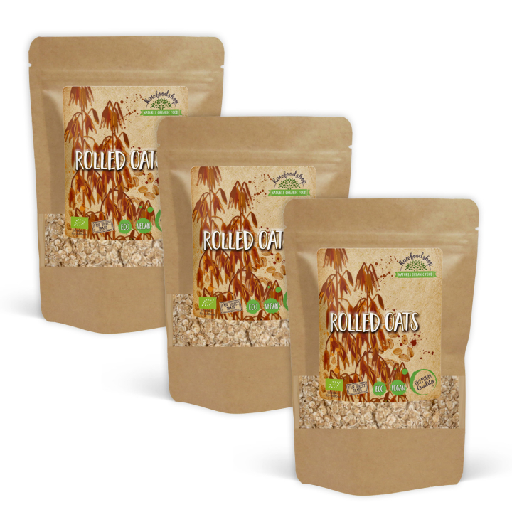Havregryn ØKO 1kg x 3 pakker i gruppen Råvarer & Drikke / Baking / Korn og flak hos Rawfoodshop Scandinavia AB (205051-SET3)