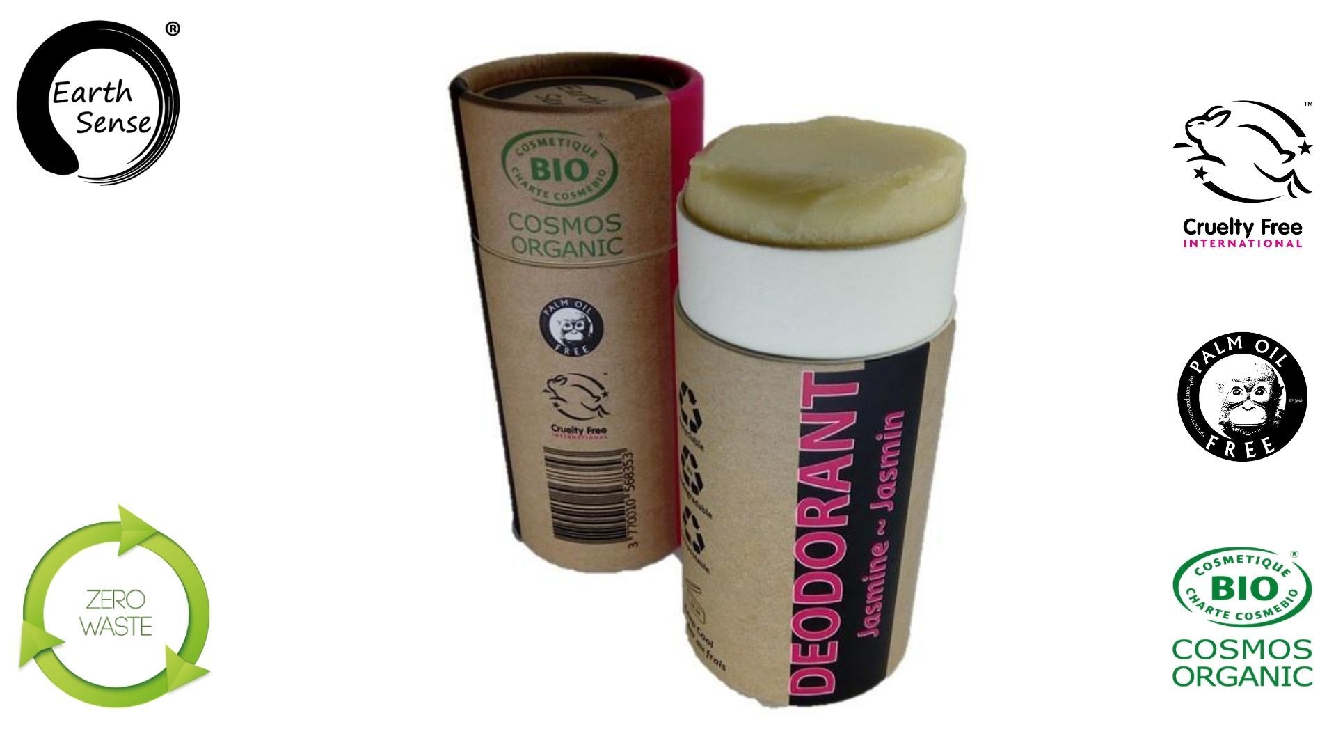 Earth Sense Deodorant Sjasmin 100ml i gruppen Kroppspleie / Ferdige produkter / Hudpleie hos Rawfoodshop Scandinavia AB (211162)