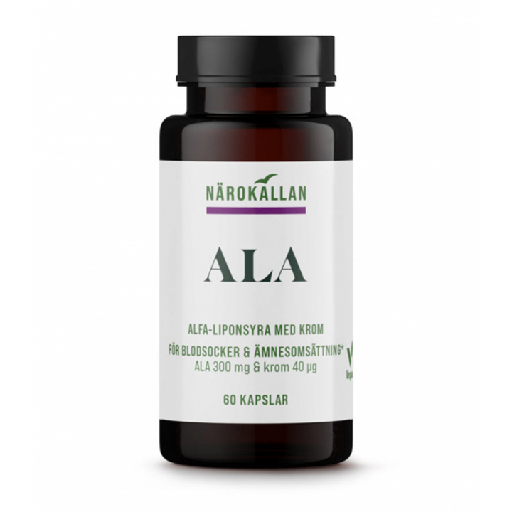 ALA Alfa-liponsyra 60kaps i gruppen Helse / Kosttilskudd hos Rawfoodshop Scandinavia AB (2135)
