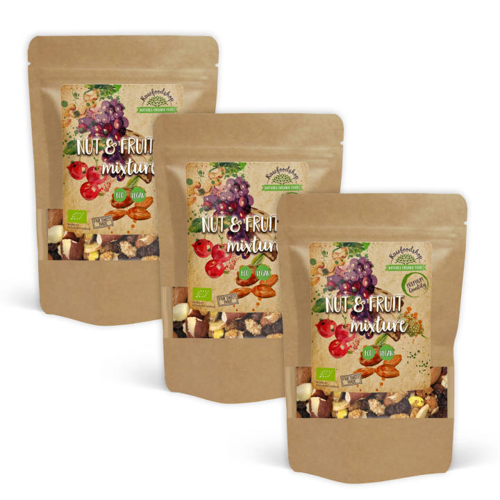 Nøtt & Fruktmiks ØKO 1kg x 3 pakker i gruppen Råvarer & Drikke / Nøtter hos Rawfoodshop Scandinavia AB (213541-SET3)