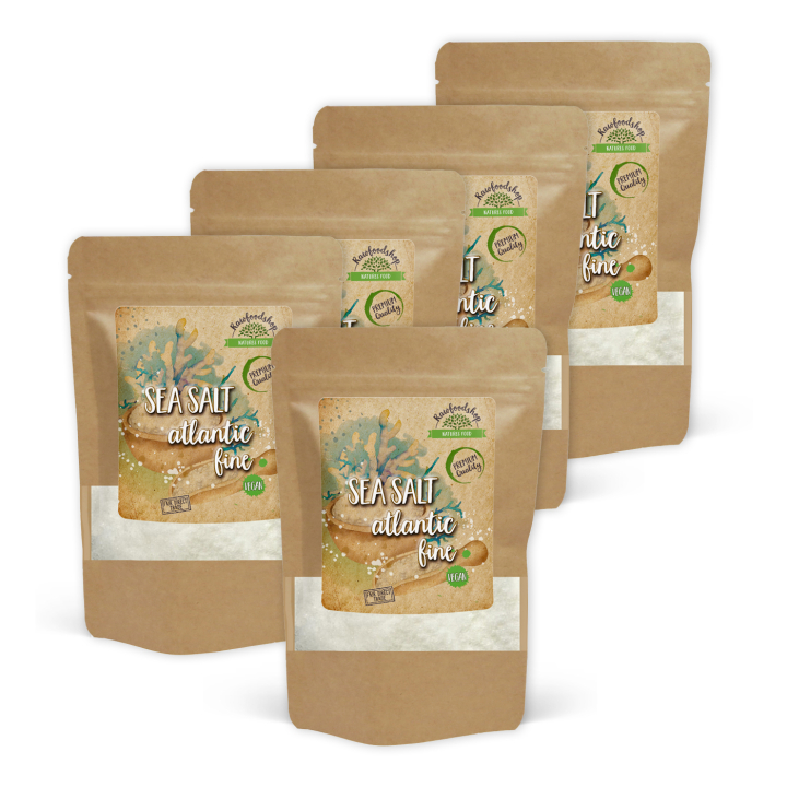 Havsalt Atlanten Finkornet 1kg x 5 pakker i gruppen Råvarer & Drikke / Spiskammer / Krydder & Salt hos Rawfoodshop Scandinavia AB (217041-SET5)