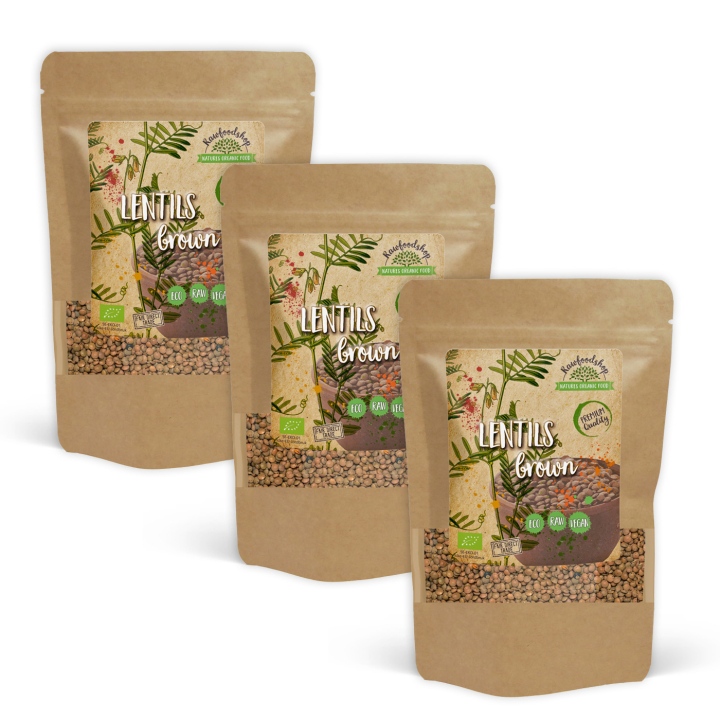 Linser Brune ØKO 1kg x 3 pakker i gruppen Råvarer & Drikke / Spiskammer / Belgvekster / Linser hos Rawfoodshop Scandinavia AB (2181411-SET3)