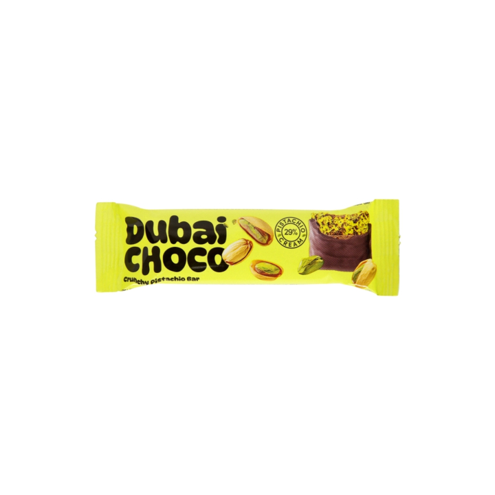 Dubai Sjokolade Pistasj Bar 55g i gruppen Nyheter hos Rawfoodshop Scandinavia AB (2201)