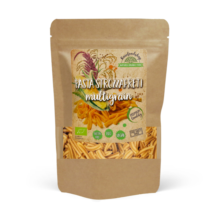 Pasta Strozzapreti Flere korn ØKO 250g i gruppen Råvarer & Drikke / Spiskammer / Pasta og nudler hos Rawfoodshop Scandinavia AB (22265-1)