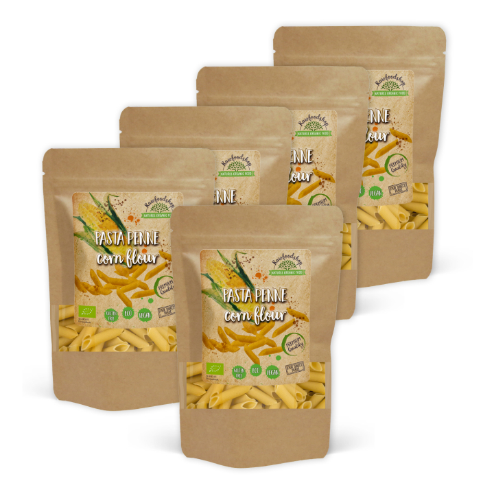 Pasta Penne Maismel ØKO 250g x 5 pakker i gruppen Råvarer & Drikke / Spiskammer / Pasta og nudler hos Rawfoodshop Scandinavia AB (222671-SET5)
