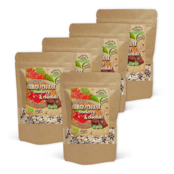Quinoagrøt Chia & Vanilje ØKO 400g x 5 pakker i gruppen Råvarer & Drikke / Spiskammer / Granola & Grøt hos Rawfoodshop Scandinavia AB (27027-SET5)