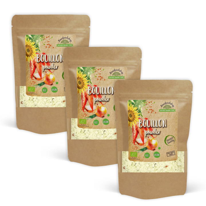 Buljong uten sukker og gjær ØKO 220g x 3 pakker i gruppen Råvarer & Drikke / Spiskammer / Smaksetting hos Rawfoodshop Scandinavia AB (29156220-SET3)