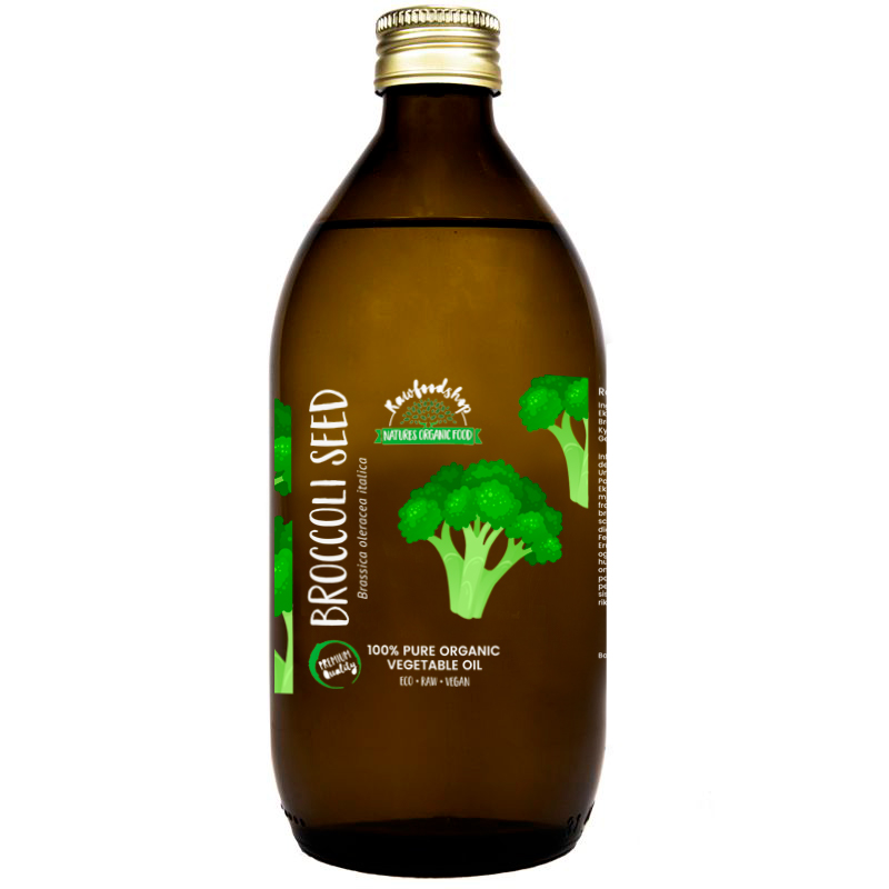 Brokkolifrøolje kaldpresset ØKO 150ml i gruppen OUTLET 30-80% / Outlet mer /  hos Rawfoodshop Scandinavia AB (30052-2)