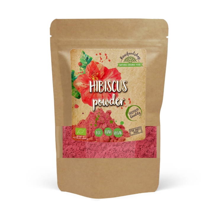 Hibiskus Pulver ØKO 125g i gruppen Råvarer & Drikke / Frukt og bær / Fruktpulver hos Rawfoodshop Scandinavia AB (31659-0)
