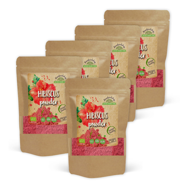 Hibiskus Pulver ØKO 125g x 5 pakker i gruppen Råvarer & Drikke / Frukt og bær / Fruktpulver hos Rawfoodshop Scandinavia AB (316590-SET5)