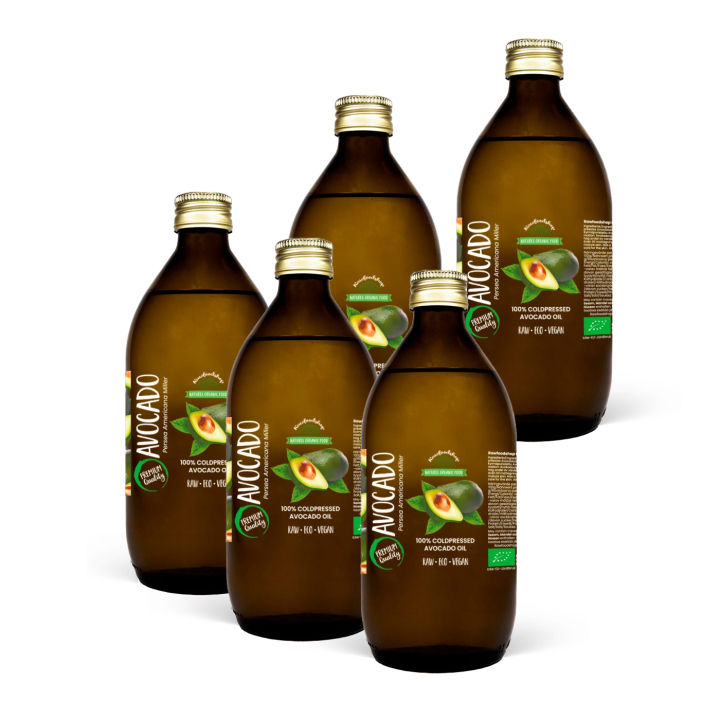 Avokadoolje ØKO 150 ml x 5 flasker i gruppen Råvarer & Drikke / Spiskammer / Oljer hos Rawfoodshop Scandinavia AB (401382-SET5)