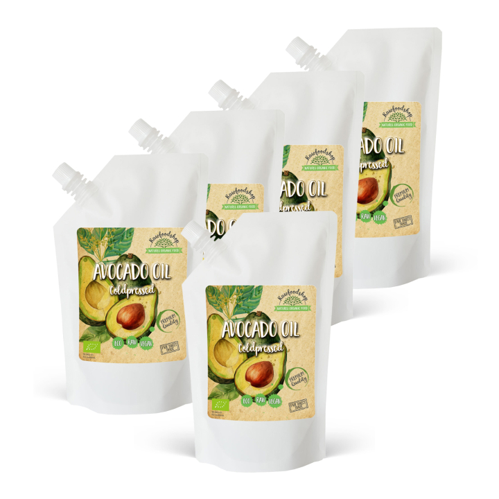 Avokadoolje ØKO 500 ml x 5 pakker i gruppen Hud & Kropp / Naturlig DIY / Vegetabilske oljer hos Rawfoodshop Scandinavia AB (401383-SET5)