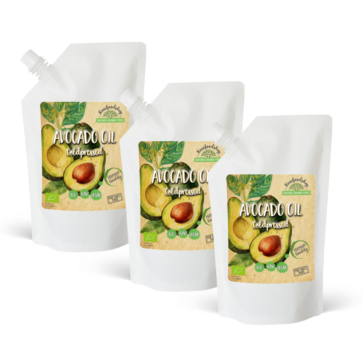 Avokadoolje ØKO 1000 ml x 3 pakker i gruppen Hud & Kropp / Naturlig DIY / Vegetabilske oljer hos Rawfoodshop Scandinavia AB (401384-SET3)