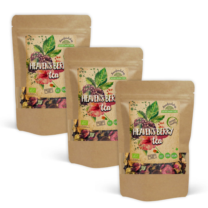 Heaven's Berry Te ØKO 50g x 3 pakker i gruppen Råvarer & Drikke / Drikkevarer / Te hos Rawfoodshop Scandinavia AB (402275-SET3)