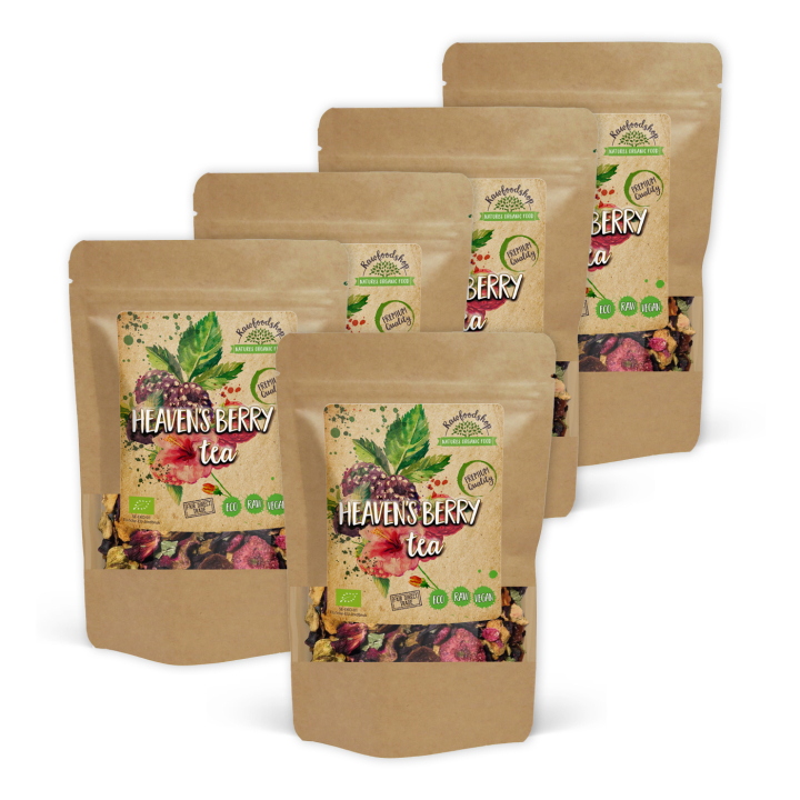 Heaven's Berry Te ØKO 50g x 5 pakker i gruppen Råvarer & Drikke / Drikkevarer / Te hos Rawfoodshop Scandinavia AB (402275-SET5)