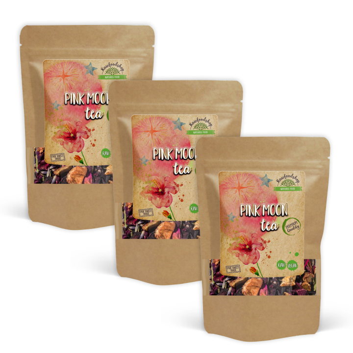 Pink Moon Te 50g x 3 pakker i gruppen Råvarer & Drikke / Drikkevarer / Te hos Rawfoodshop Scandinavia AB (402465-SET3)