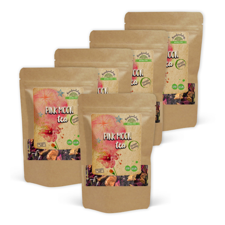 Pink Moon Te 50g x 5 pakker i gruppen Råvarer & Drikke / Drikkevarer / Te hos Rawfoodshop Scandinavia AB (402465-SET5)