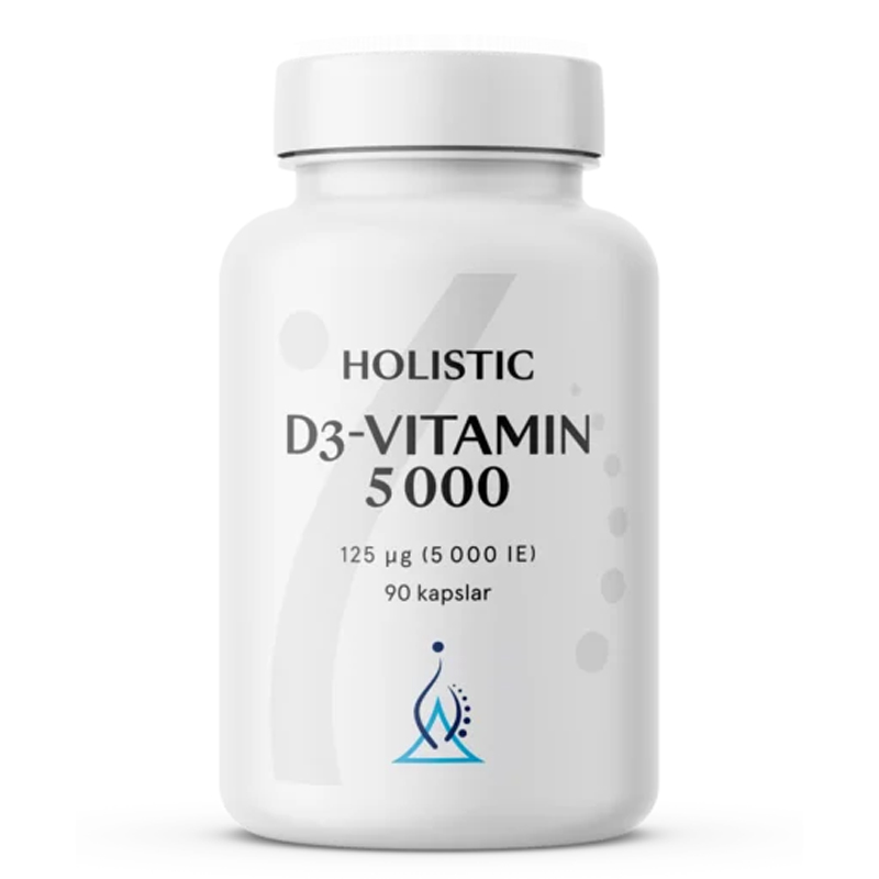 Holistic D3-Vitamin 5000 90kaps i gruppen Helse / Kosttilskudd / Vitaminer / Enkle vitaminer hos Rawfoodshop Scandinavia AB (4142)