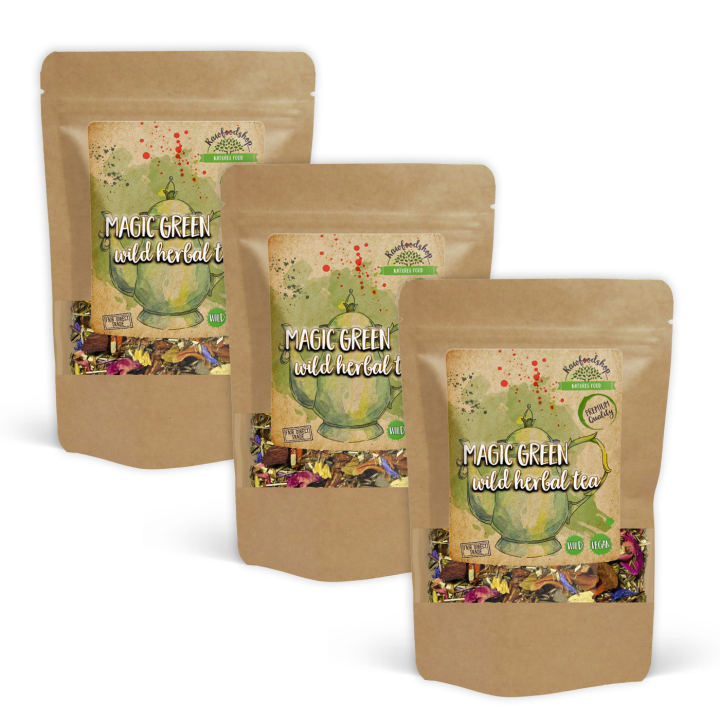 Magic Green Vill Urtete 100g x 3 pakker i gruppen Råvarer & Drikke / Drikkevarer / Te hos Rawfoodshop Scandinavia AB (43329-SET3)
