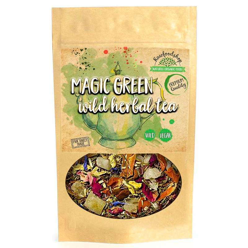 Magic Green Wild Herb Tea 100G i gruppen OUTLET 30-80% / Urter, alger & sopp 30-50% / Urter, alger & sopp 30% hos Rawfoodshop Scandinavia AB (43329)