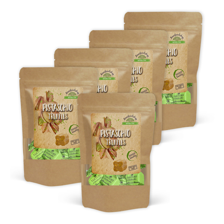 Pistasjtrøfler 100g x 5 pakker i gruppen Råvarer & Drikke / Godteri og sjokolade / Sjokolade og bars hos Rawfoodshop Scandinavia AB (5006100-SET5)
