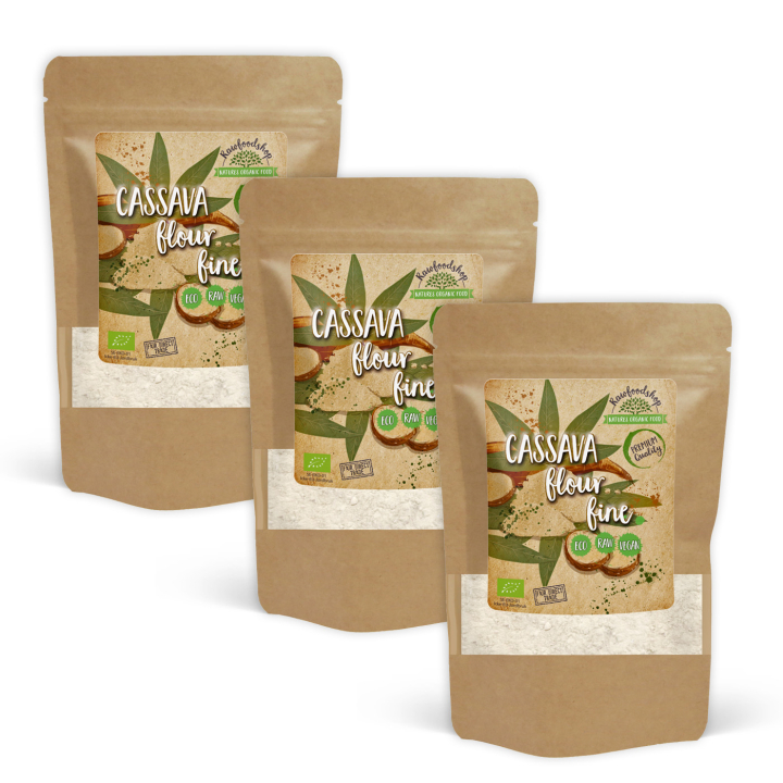 Cassavamel Finmalt ØKO 500g x 3 pakker i gruppen Råvarer & Drikke / Baking / Mel hos Rawfoodshop Scandinavia AB (501955-SET3)