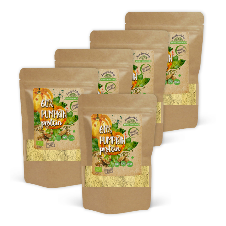 Gresskarprotein 60% ØKO 500g x 5 pakker i gruppen Råvarer & Drikke / Helsekost / Proteinpulver hos Rawfoodshop Scandinavia AB (50741-SET5)