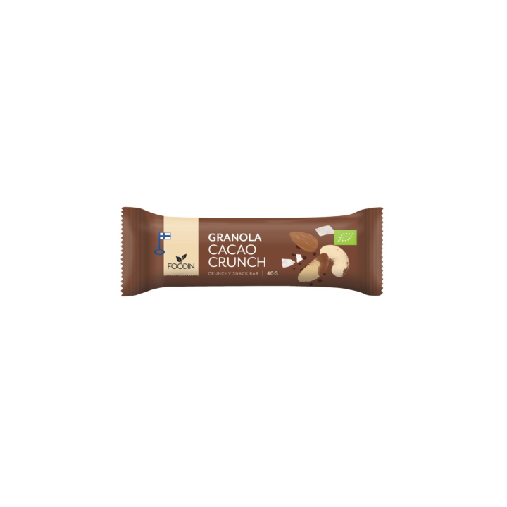 Granolabar Kakao Crunch ØKO 40g i gruppen Råvarer & Drikke / Godteri og sjokolade / Sjokolade og bars hos Rawfoodshop Scandinavia AB (6430048233797)