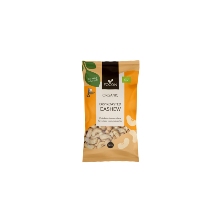 Cashewnøtter Tørristet ØKO 140g i gruppen Råvarer & Drikke / Godteri og sjokolade / Snacks hos Rawfoodshop Scandinavia AB (6430048233810)