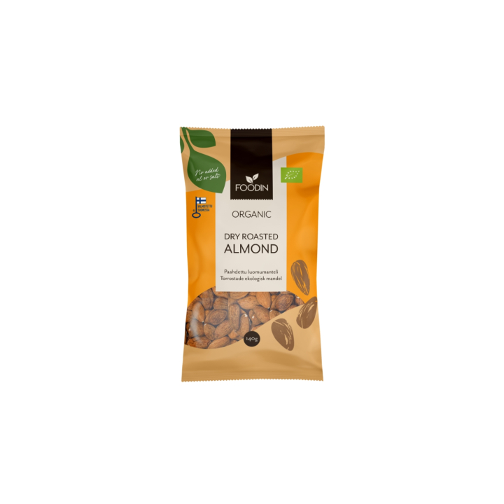 Mandler Tørrristede ØKO 140g i gruppen Råvarer & Drikke / Godteri og sjokolade / Snacks hos Rawfoodshop Scandinavia AB (6430048234602)
