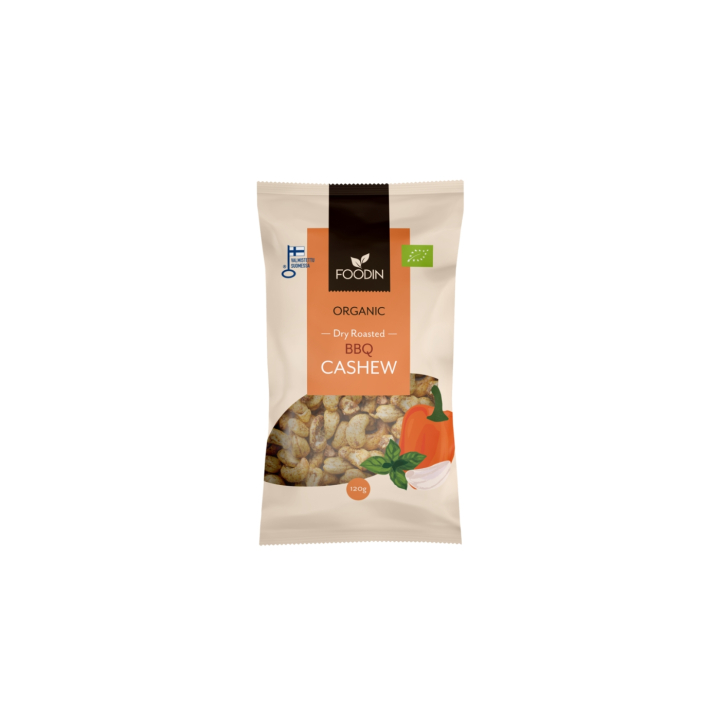 Cashewnøtter BBQ ØKO 120g i gruppen Råvarer & Drikke / Godteri og sjokolade / Snacks hos Rawfoodshop Scandinavia AB (6430048237719)